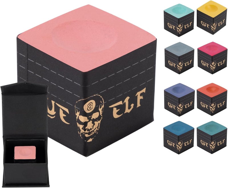 CUEELF Cube Pool Cue Chalk Technology Billiard Pool Stick Chalk for Professional Low Deflection, Durable, Reduces Miscues-1pc - Image 1